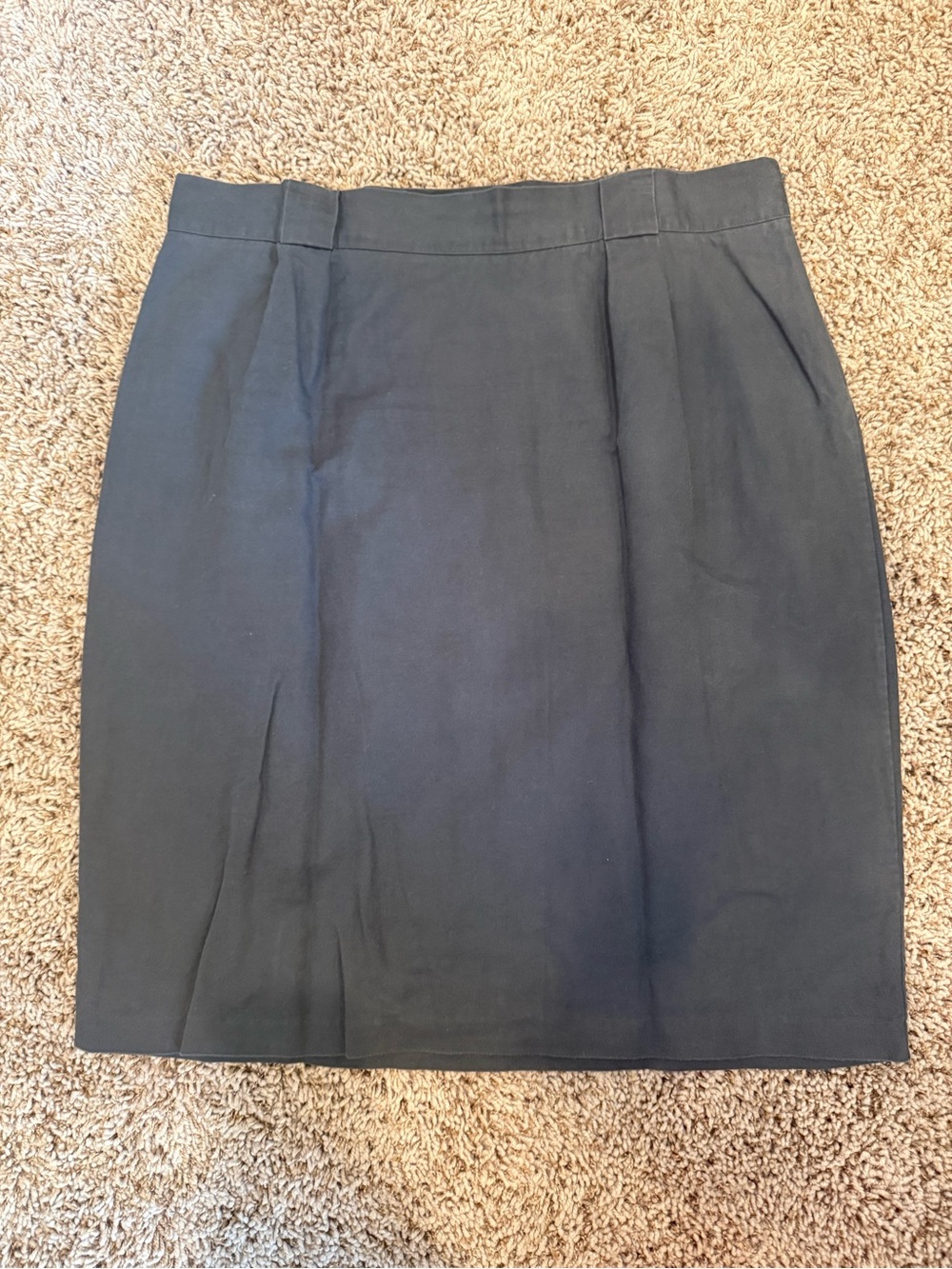 Boden Grey Linen-blend Pencil Skirt